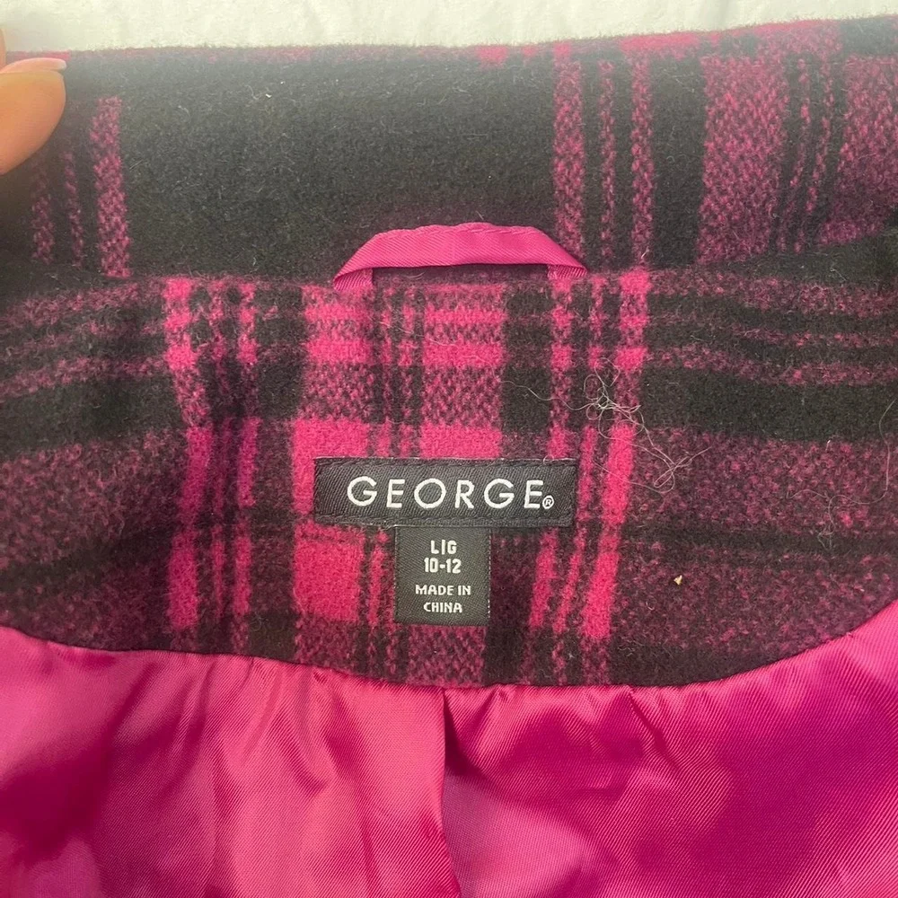 Youth George black and pink wool blend jacket girls